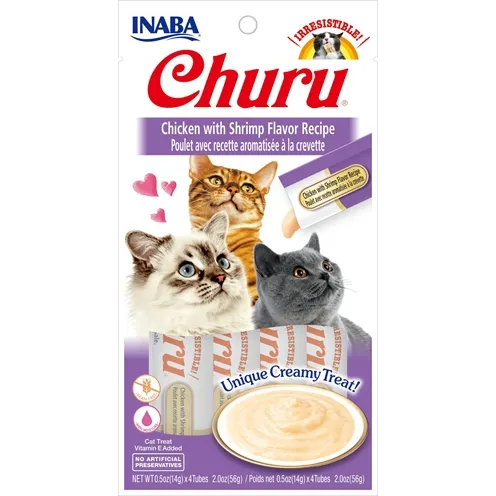 INABA CHURU CHICKEN / SHRIMP 4X14GR INABA CHURU CHICKEN / SHRIMP 4X14GR