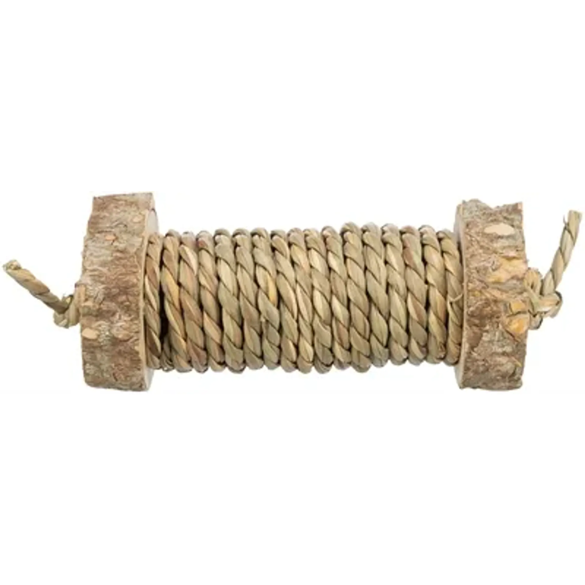 TRIXIE SPEELROL VOOR KNAAGDIEREN MET ZEEGRAS VAN HOUT 5X18 CM