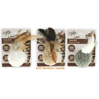 AFP SNOW BALL LAMSWOL MET VEREN EN CATNIP ASSORTI AFP SNOW BALL LAMSWOL MET VEREN EN CATNIP ASSORTI