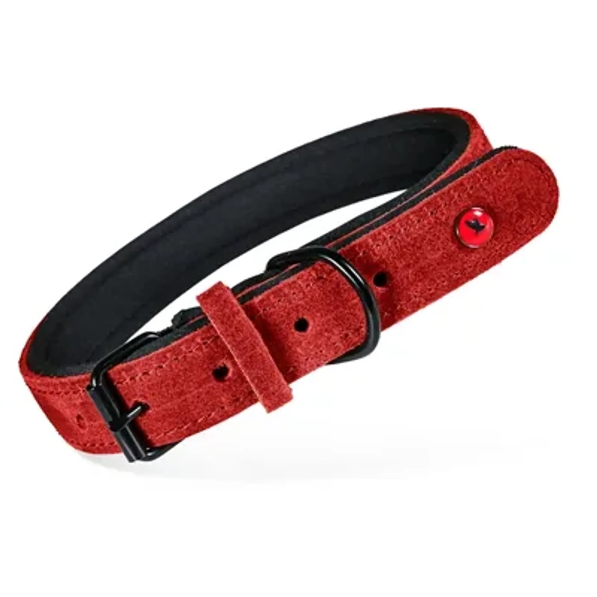 ZOLUX EXPERT HALSBAND HOND PREMIUM LEER / NEOPREEN ROOD 50X2 CM