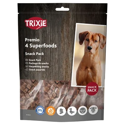 TRIXIE PREMIO SUPERFOODS KIP / EEND / RUND / LAM 4X100 GR TRIXIE PREMIO SUPERFOODS KIP / EEND / RUND / LAM 4X100 GR