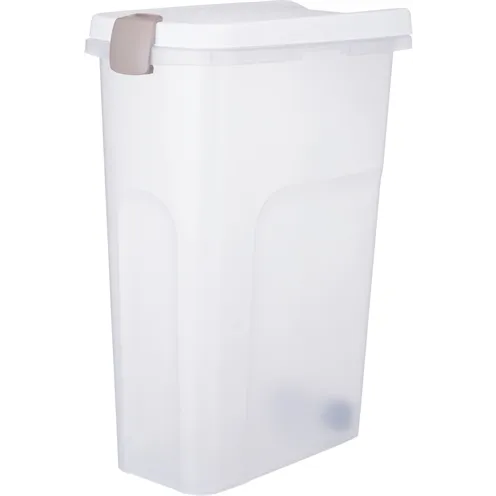 TRIXIE VOERTON LUCHTDICHT AFSLUITBAAR KUNSTSTOF TRANSPARANT WIT / WIT 40 LTR 26,5X44,5X61,5 CM TRIXIE VOERTON LUCHTDICHT AFSLUITBAAR KUNSTSTOF TRANSPARANT WIT / WIT 40 LTR 26,5X44,5X61,5 CM