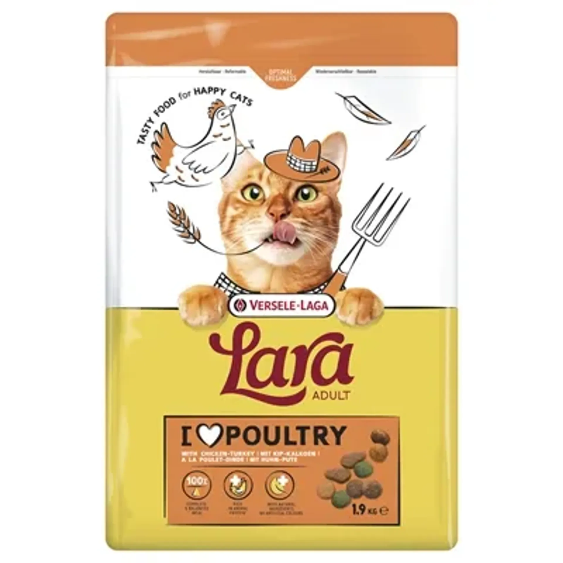 LARA ADULT GEVOGELTE KALKOEN / KIP 1,9 KG