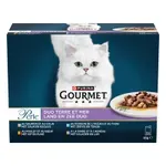 GOURMET PERLE DUO VLEES / VIS 12X85 GR GOURMET PERLE DUO VLEES / VIS 12X85 GR