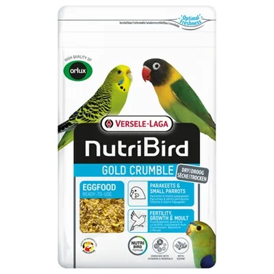 NUTRIBIRD GOLD CRUMBLE DROOG EIVOER PARKIETEN / KLEINE PAPEGAAIEN 1 KG NUTRIBIRD GOLD CRUMBLE DROOG EIVOER PARKIETEN / KLEINE PAPEGAAIEN 1 KG