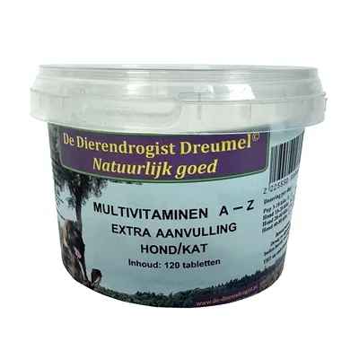 DIERENDROGIST MULTIVITAMINE A-Z 120 TBL DIERENDROGIST MULTIVITAMINE A-Z 120 TBL