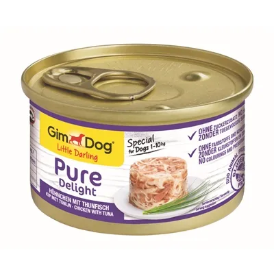 GIMDOG LITTLE DARLING PURE DELIGHT KIP / TONIJN 12X85 GR GIMDOG LITTLE DARLING PURE DELIGHT KIP / TONIJN 12X85 GR