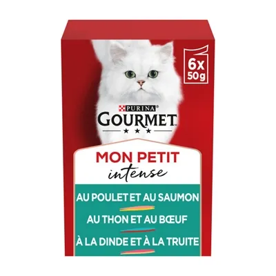 GOURMET MON PETIT DUO VLEES / VIS 6X50 GR GOURMET MON PETIT DUO VLEES / VIS 6X50 GR