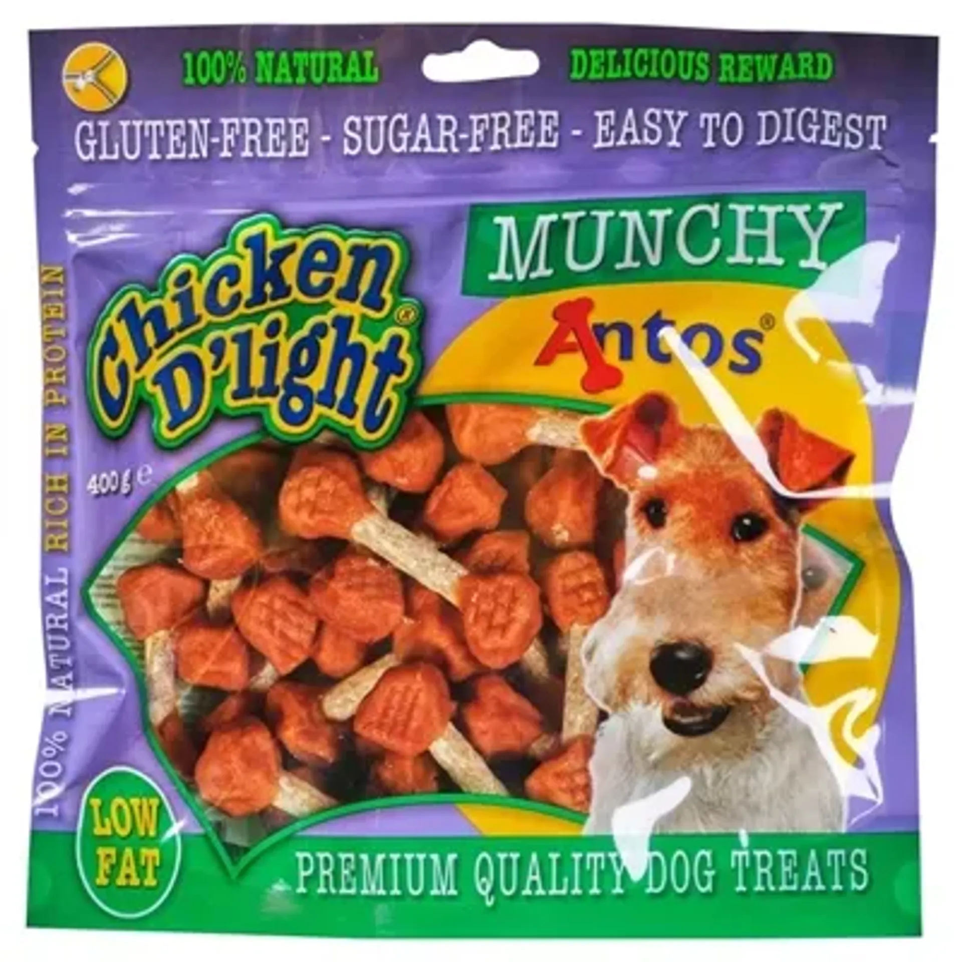 ANTOS CHICKEN D’LIGHT MUNCHY 400 GR