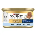 GOURMET GOLD FIJNE MOUSSE TONIJN 24X85 GR GOURMET GOLD FIJNE MOUSSE TONIJN 24X85 GR