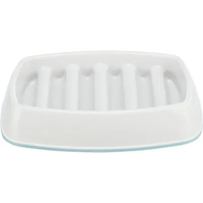 TRIXIE VOERBAK SLOWFEEDING KUNSTSTOF / TPR GRIJS 21X14 CM 250 ML TRIXIE VOERBAK SLOWFEEDING KUNSTSTOF / TPR GRIJS 21X14 CM 250 ML