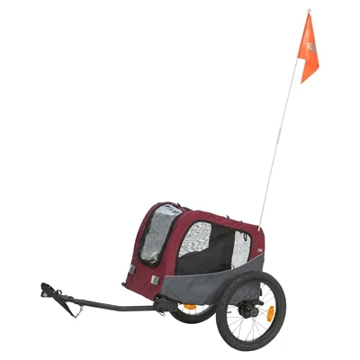 TRIXIE HONDENFIETSKAR GRIJS / ROOD 61/125X56X64 CM TRIXIE HONDENFIETSKAR GRIJS / ROOD 61/125X56X64 CM