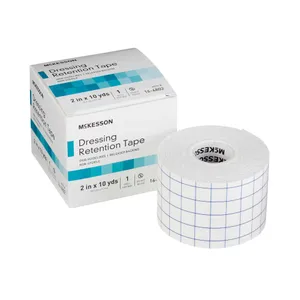 McKesson Dressing Retention Tape with Liner Nonwoven Fabric / Printed Release Paper, White McKesson Dressing Retention Tape with Liner Nonwoven Fabric / Printed Release Paper, White