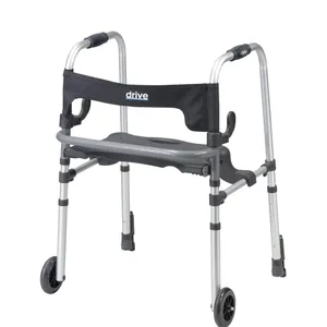 Drive Medical Clever Lite LS Walker Rollator with Seat and Push Down Brakes Drive Medical Clever Lite LS Walker Rollator with Seat and Push Down Brakes