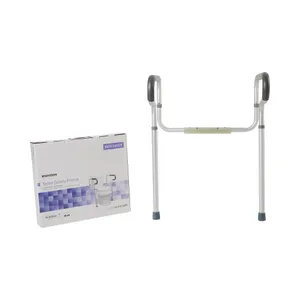 McKesson Toilet Safety Rail, Gray Aluminum McKesson Toilet Safety Rail, Gray Aluminum