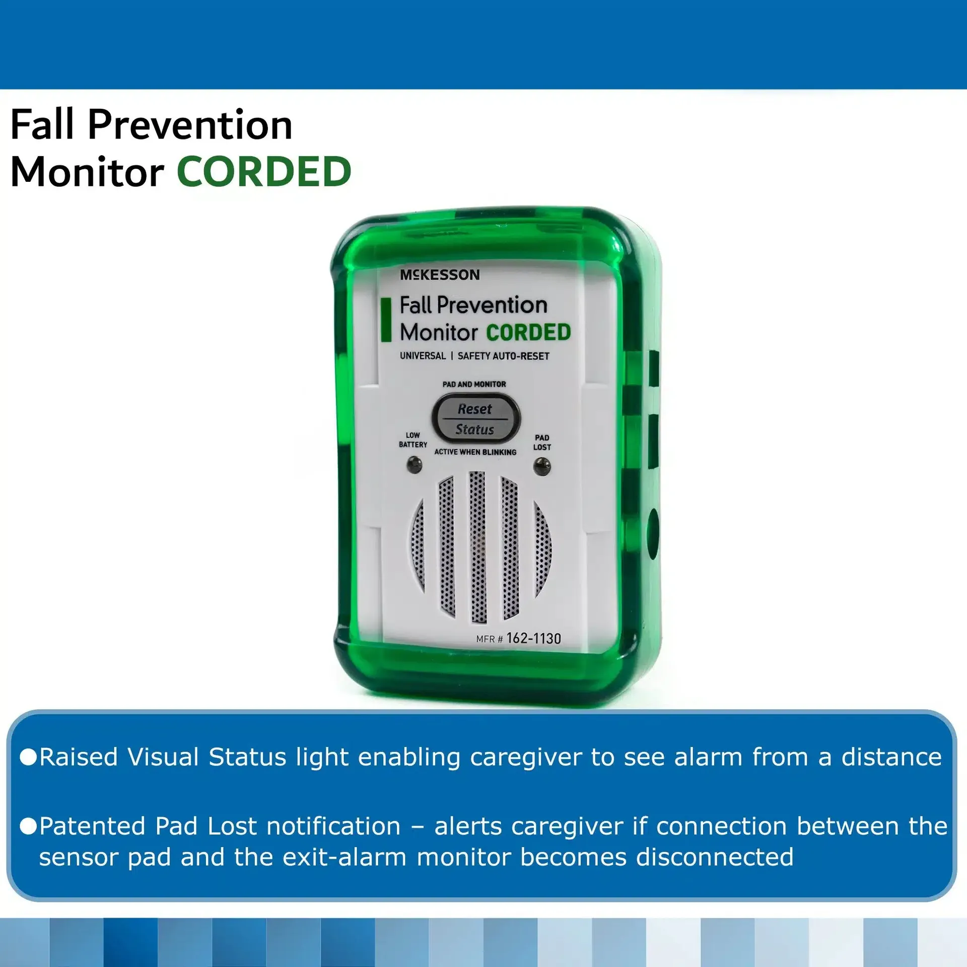 McKesson Fall Prevention Monitor, For Corded Weight-Sensing Bed, Chair Pads, Floor Mats and Seatbelts - Image 3