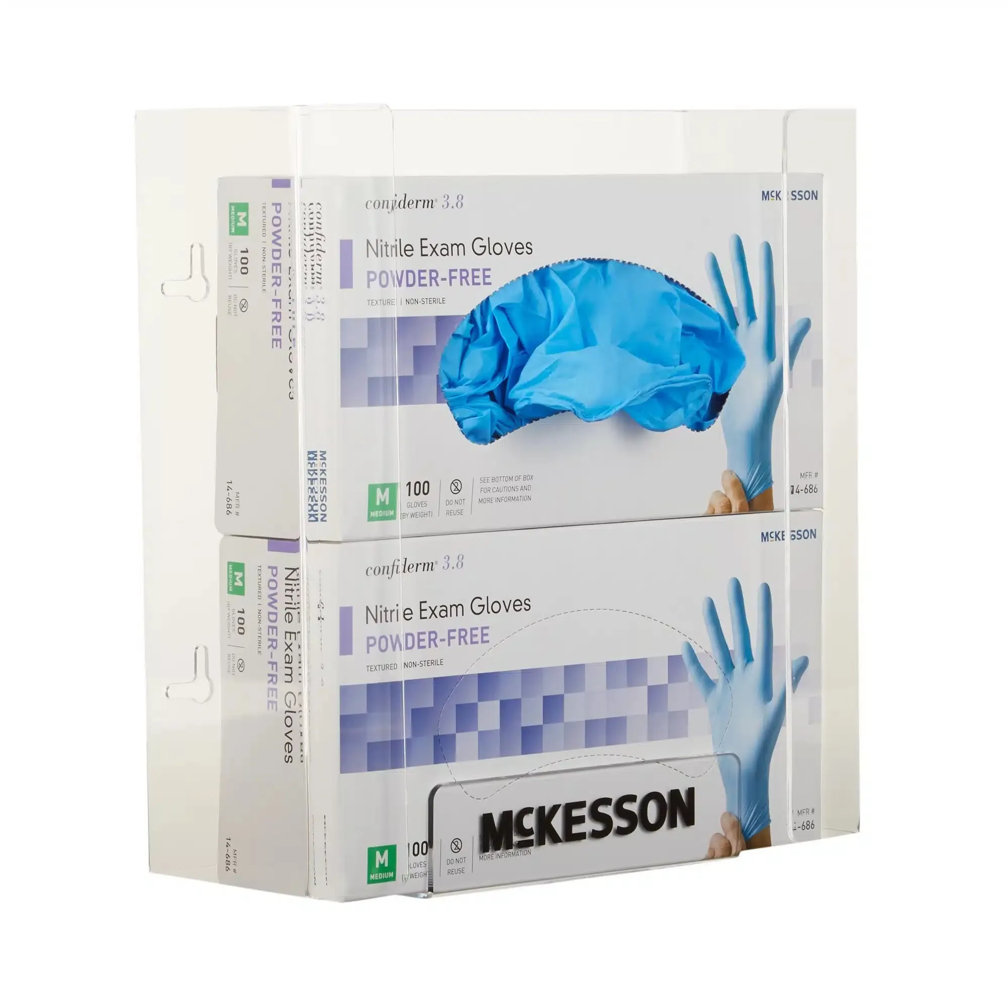 McKesson Glove Box Holder Horizontal or Vertical Mounted 2-Box Capacity - Image 3