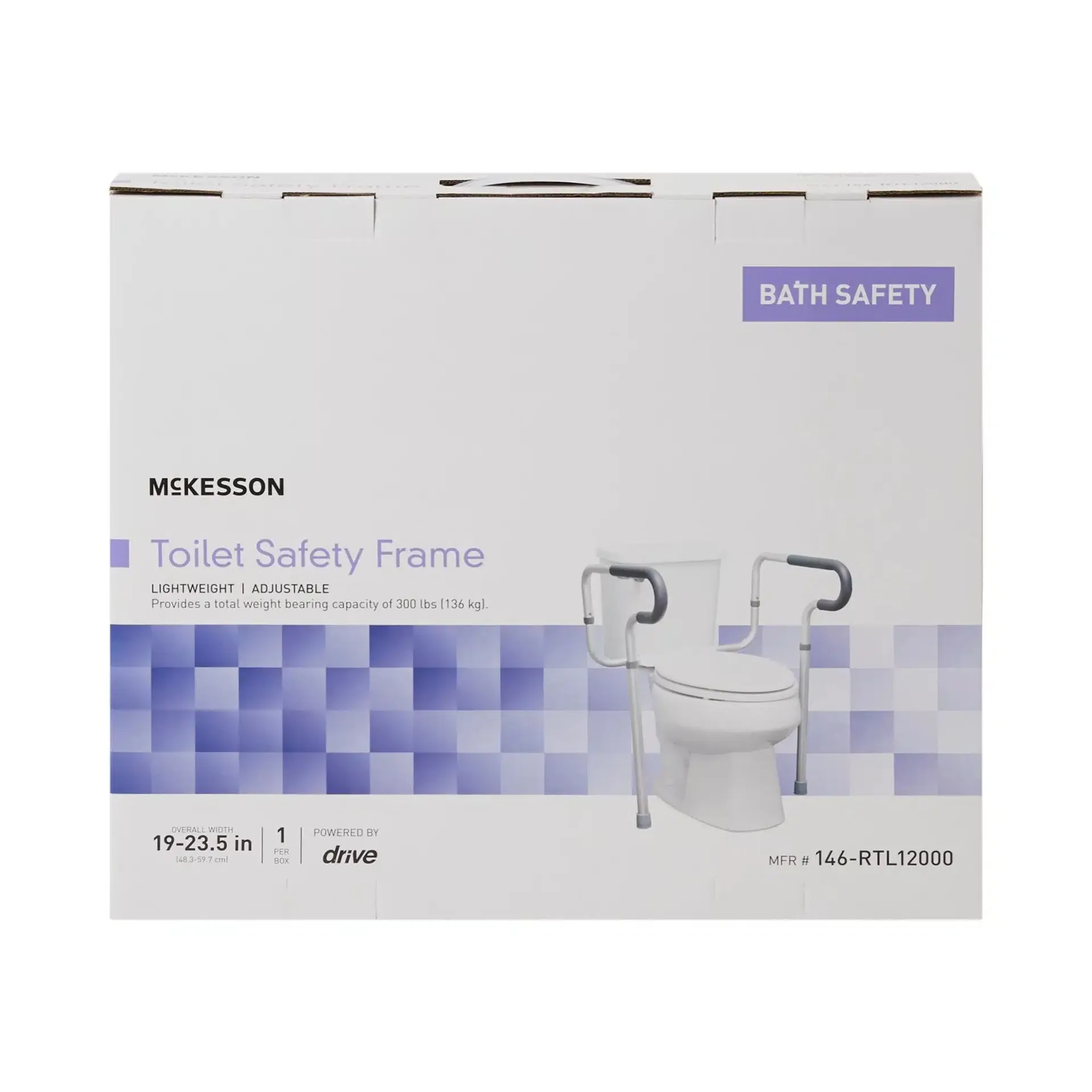 McKesson Toilet Safety Rail, Gray Aluminum - Image 2