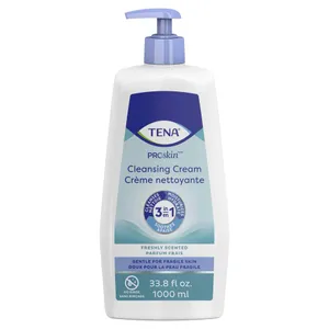 TENA Body Wash Cleansing Cream, Alcohol-Free, 3-in-1 Formula, Scented, 1 Liter Pump Bottle TENA Body Wash Cleansing Cream, Alcohol-Free, 3-in-1 Formula, Scented, 1 Liter Pump Bottle