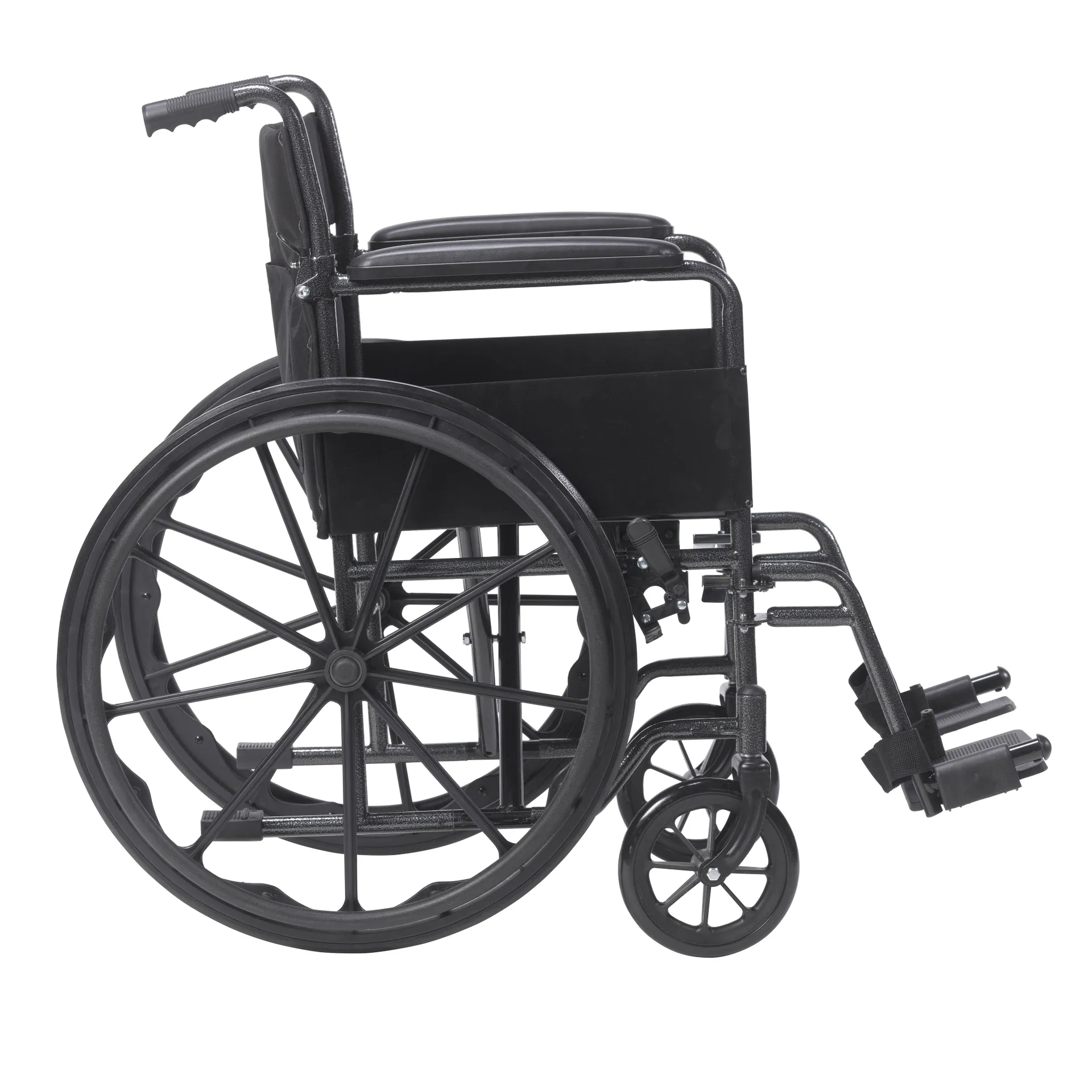 Drive Medical Silver Sport 1 Wheelchair with Full Arms and Swing away Removable Footrest - Image 2