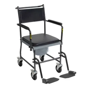 Drive Medical Upholstered Drop Arm Wheeled Commode Drive Medical Upholstered Drop Arm Wheeled Commode