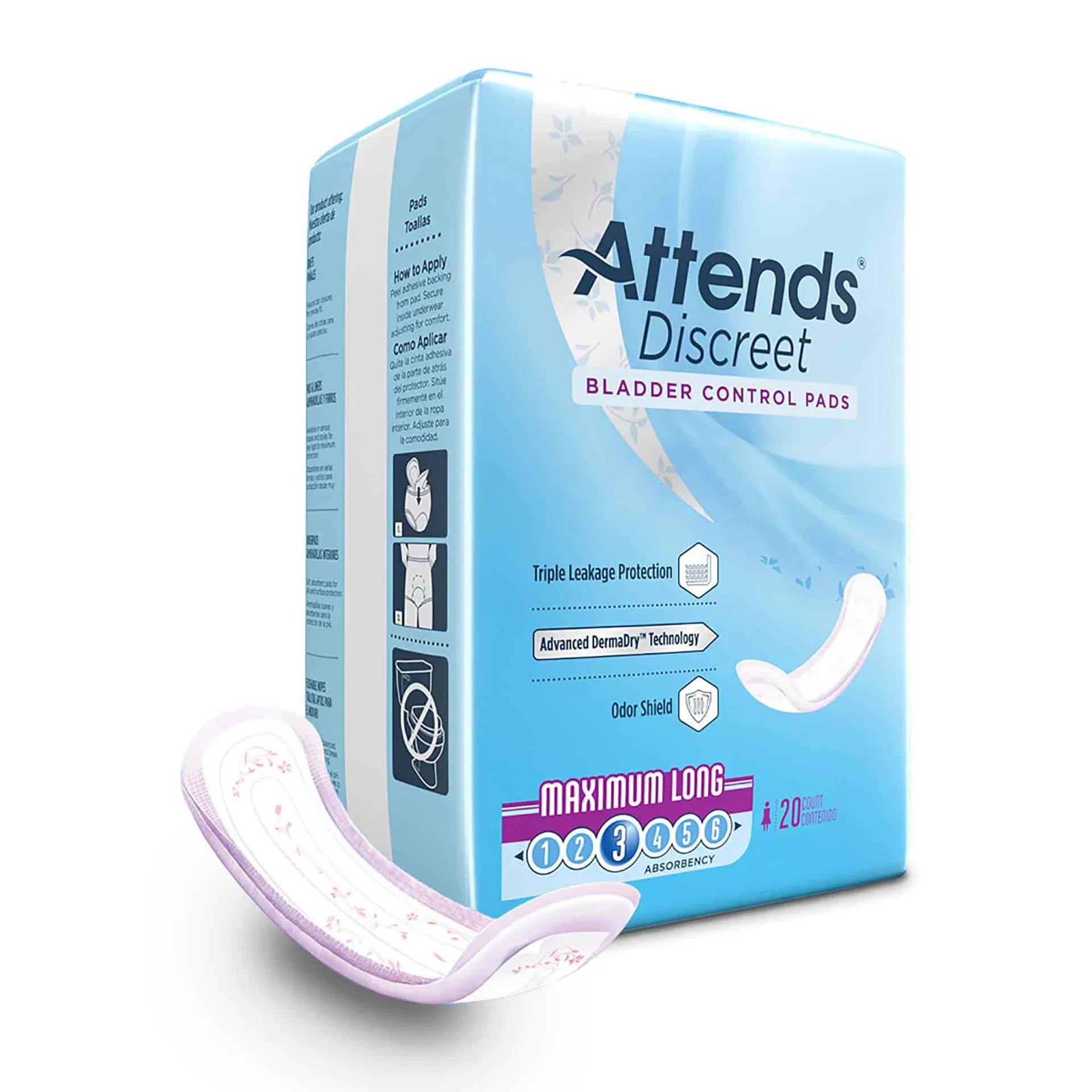 Attends Discreet Women’s Bladder Control Pads Attends Discreet Women’s Bladder Control Pads