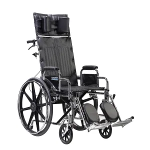 Drive Medical Sentra Reclining Wheelchair, Detachable Desk Arms, 22″ Seat Drive Medical Sentra Reclining Wheelchair, Detachable Desk Arms, 22″ Seat