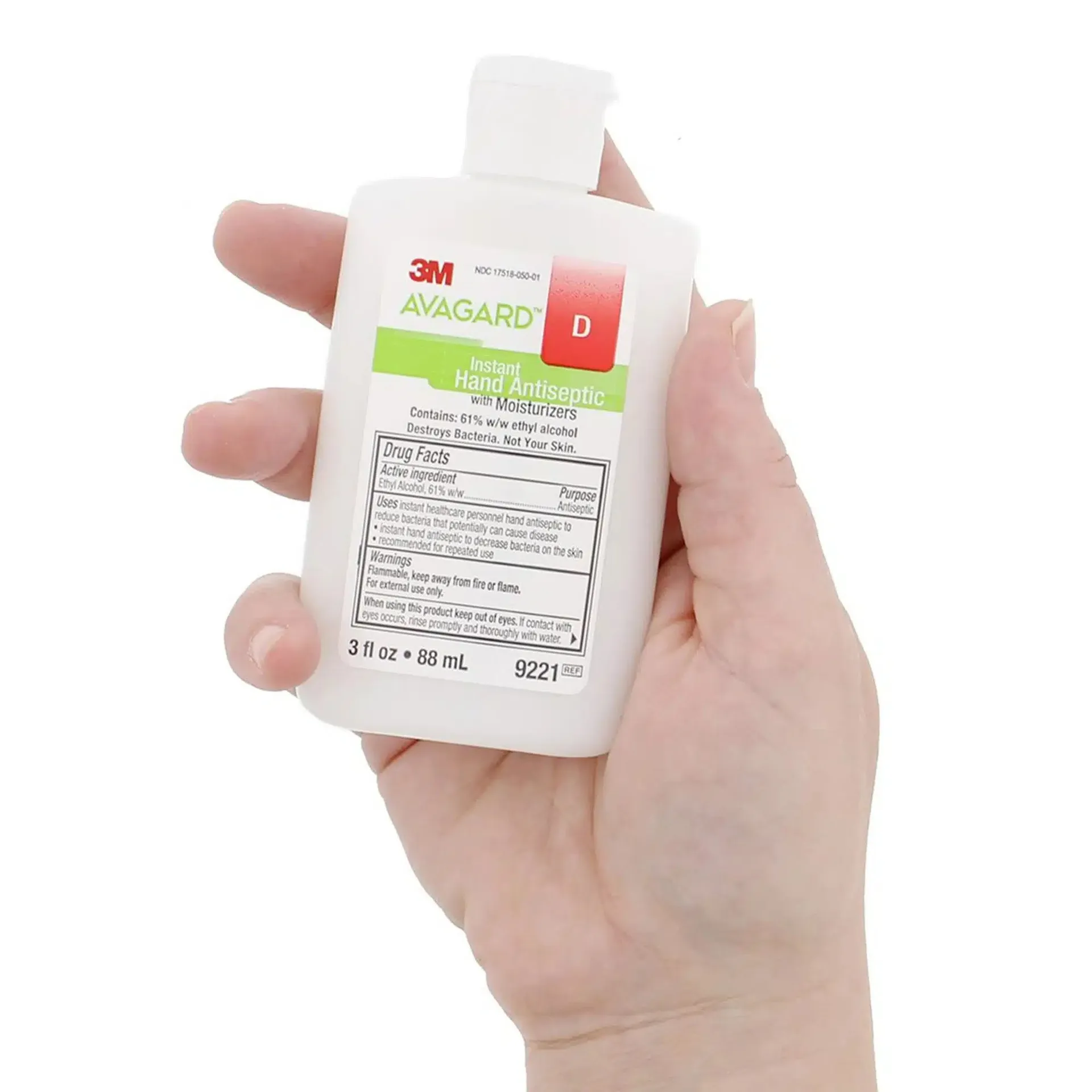 3M Avagard D Hand Sanitizer with Moisturizers, 3 oz. Ethyl Alcohol Gel Bottle - Image 6