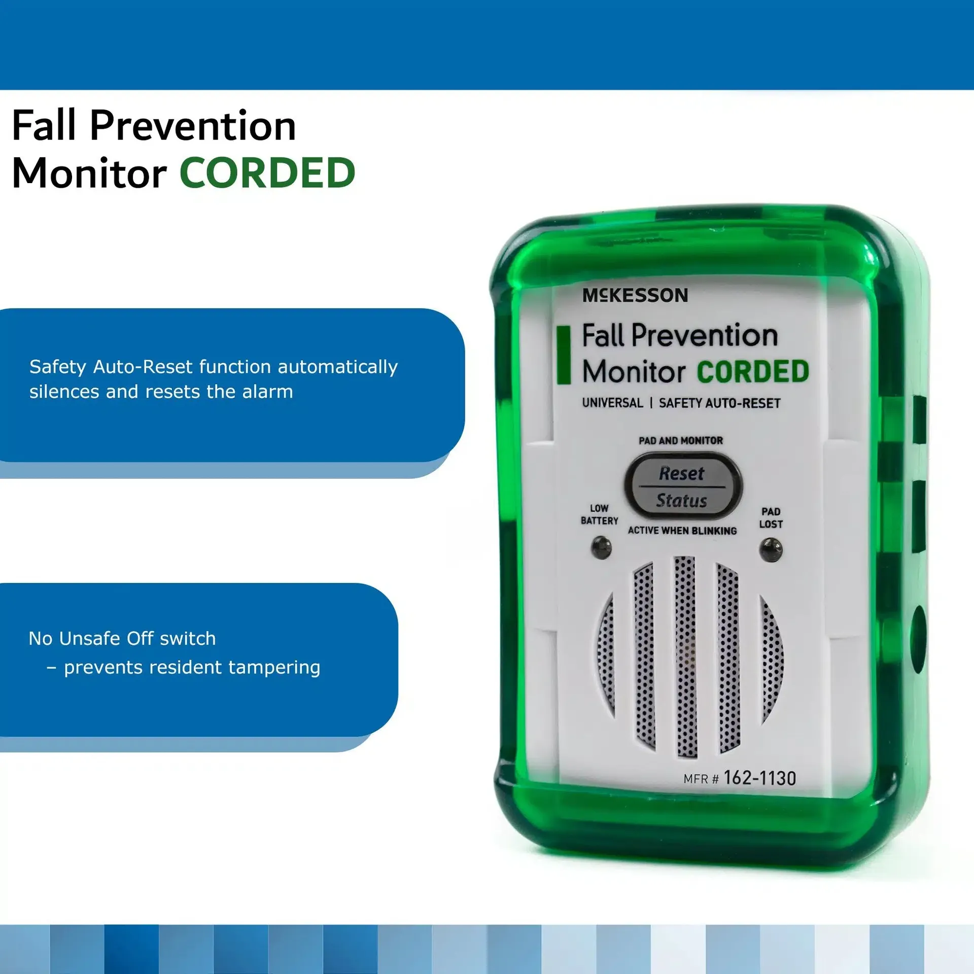 McKesson Fall Prevention Monitor, For Corded Weight-Sensing Bed, Chair Pads, Floor Mats and Seatbelts - Image 2