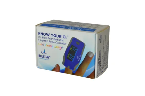 KNOW YOUR O2 Mr. Blue Bear Pediatric Fingertip Pulse Oximeter by Blue Jay - Image 2