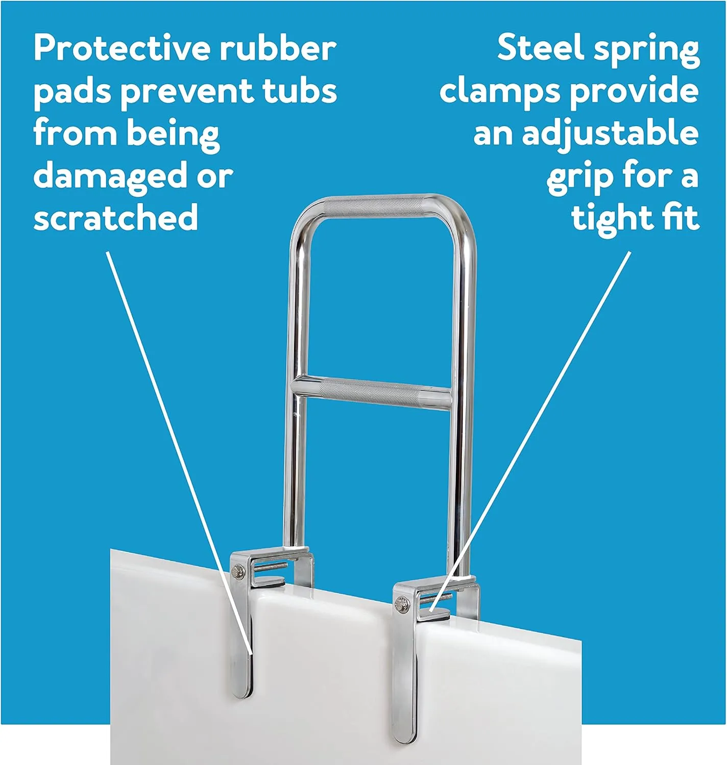 Carex Dual Level Bathtub Rail - Safe and Reliable Support for Your Bathroom - Image 4