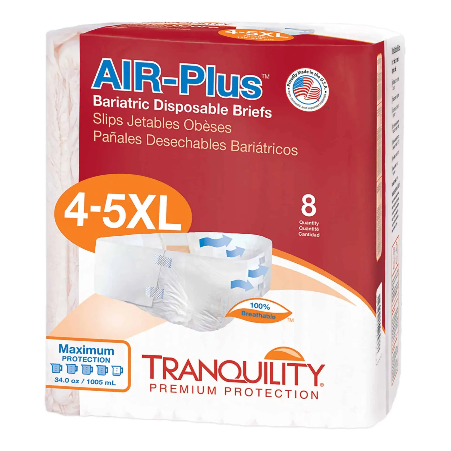 Tranquility AIR-Plus Bariatric Disposable Briefs Tranquility AIR-Plus Bariatric Disposable Briefs