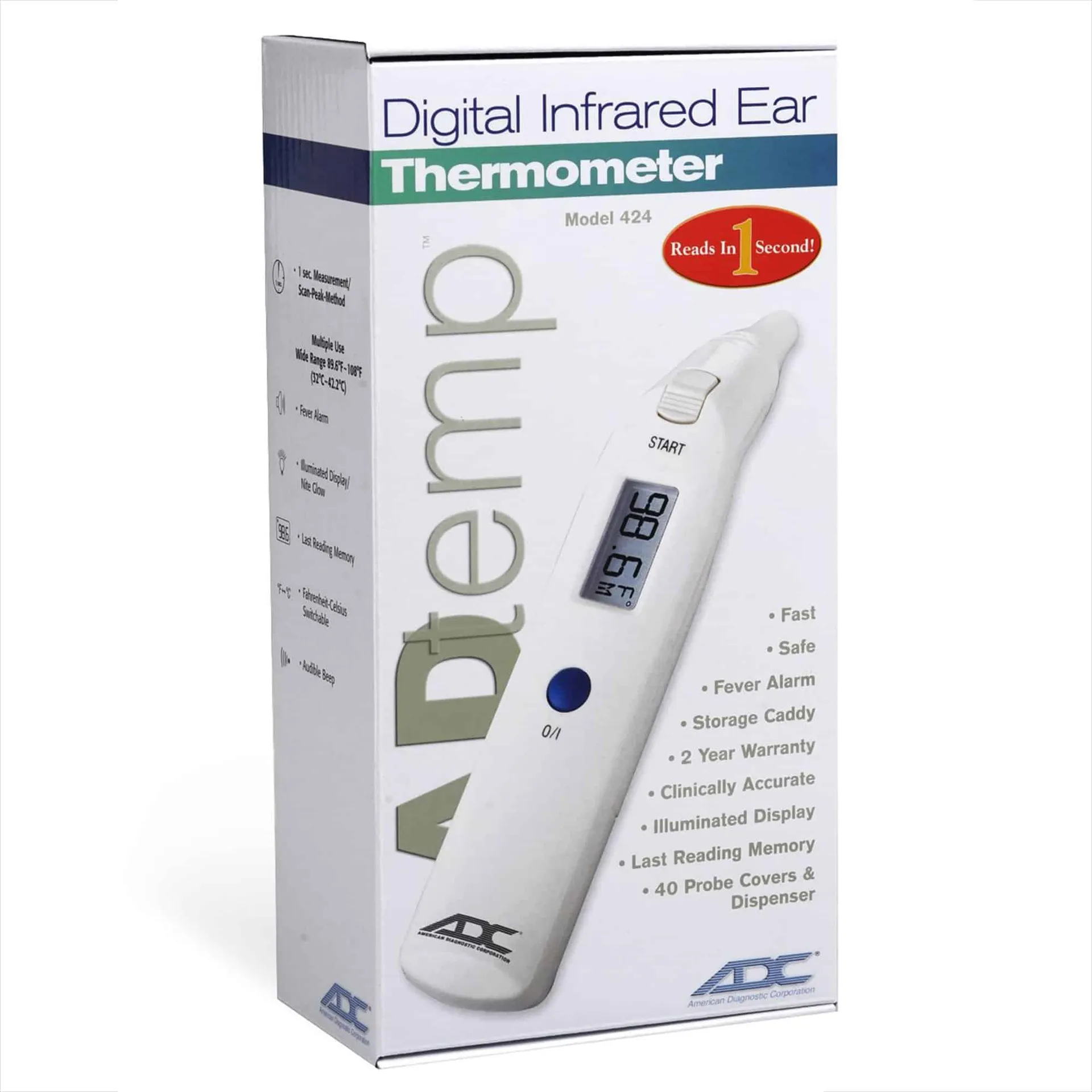 Adtemp™ Tympanic Handheld Ear Probe Thermometer Adtemp™ Tympanic Handheld Ear Probe Thermometer