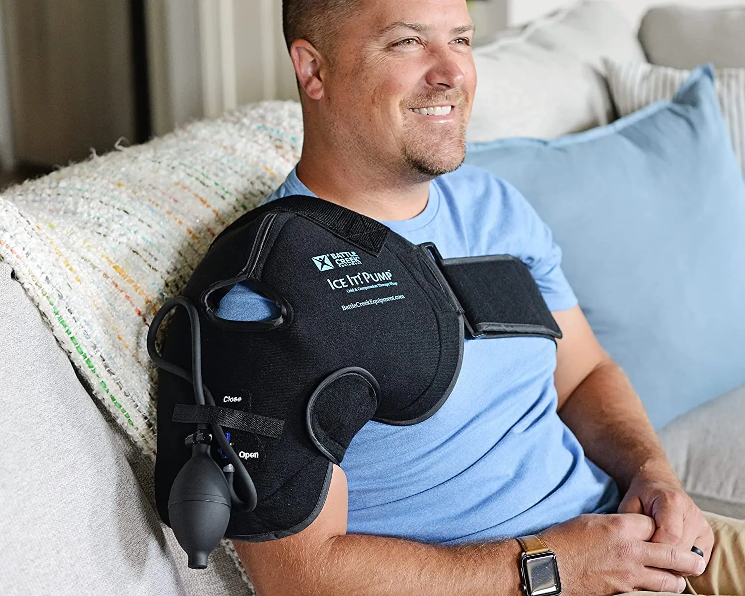 Battle Creek Ice It! Pump - Cold & Compression Therapy Wrap For Shoulders - Image 7