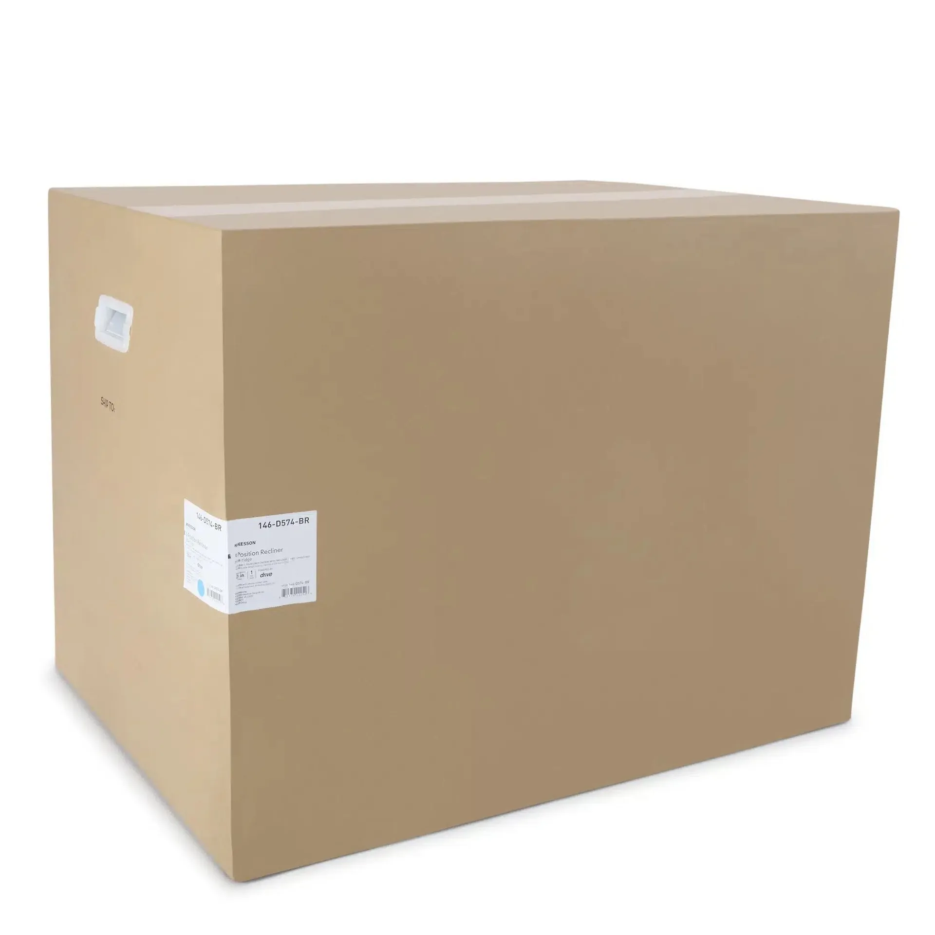 McKesson 3-Position Recliner Chair Blue Vinyl - Image 3