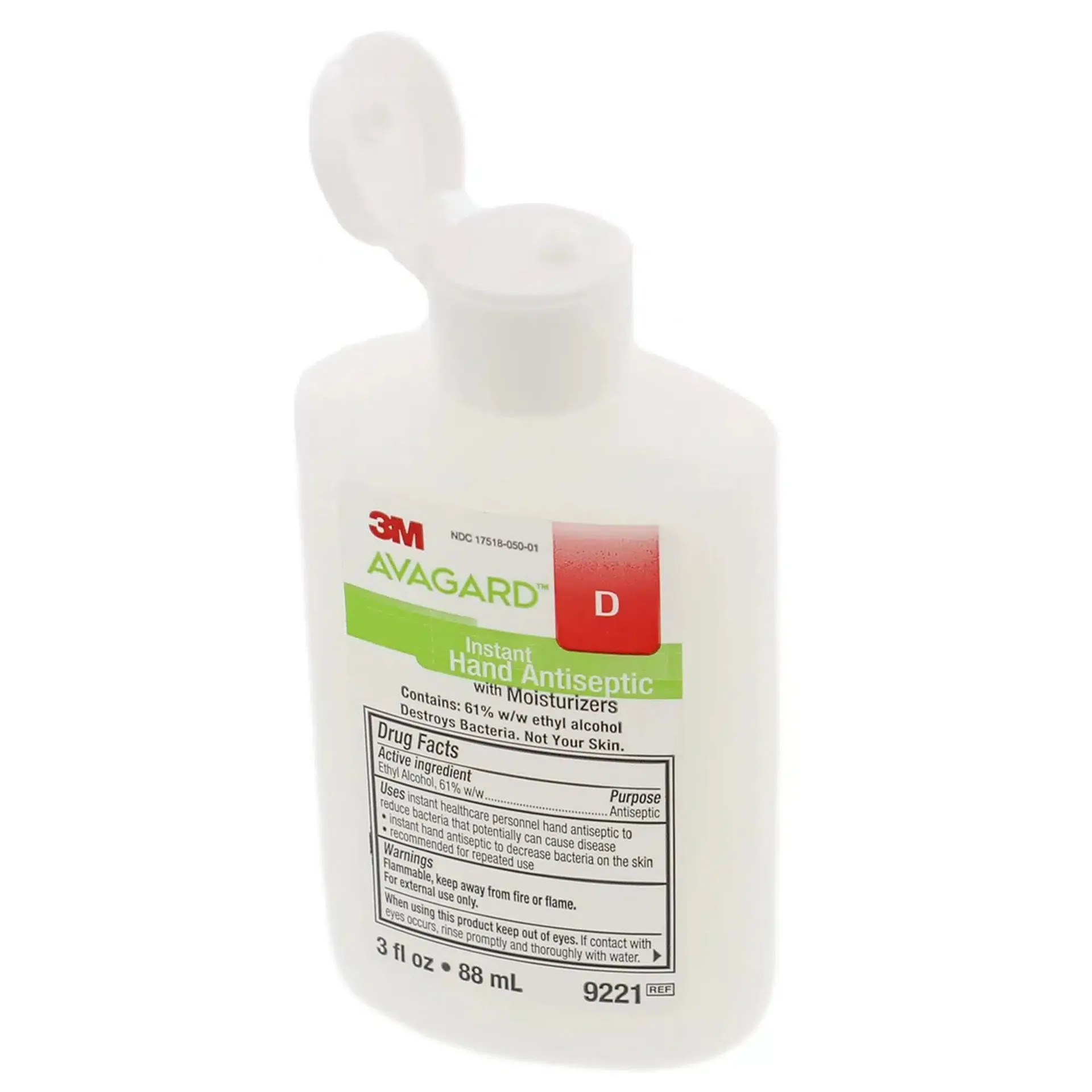 3M Avagard D Hand Sanitizer with Moisturizers, 3 oz. Ethyl Alcohol Gel Bottle - Image 3