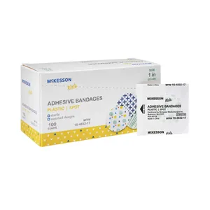 McKesson KIDS Adhesive Spot Bandage Round Kid Design (Assorted Prints), 1 Inch McKesson KIDS Adhesive Spot Bandage Round Kid Design (Assorted Prints), 1 Inch