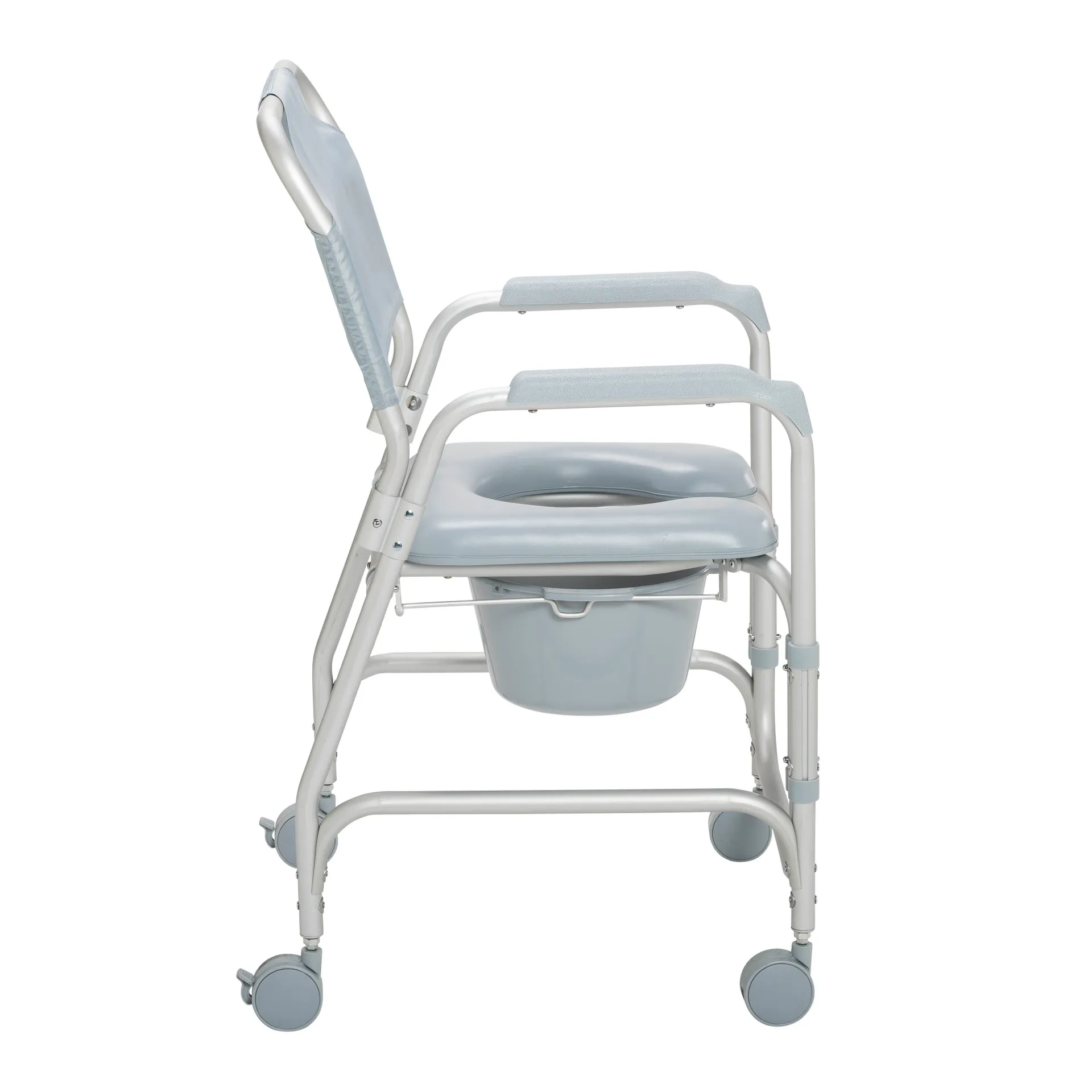 Drive Medical Lightweight Portable Shower Commode Chair with Casters - Image 5