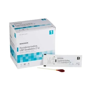 McKesson Impregnated Swabstick, 10% Strength, Povidone Iodine McKesson Impregnated Swabstick, 10% Strength, Povidone Iodine