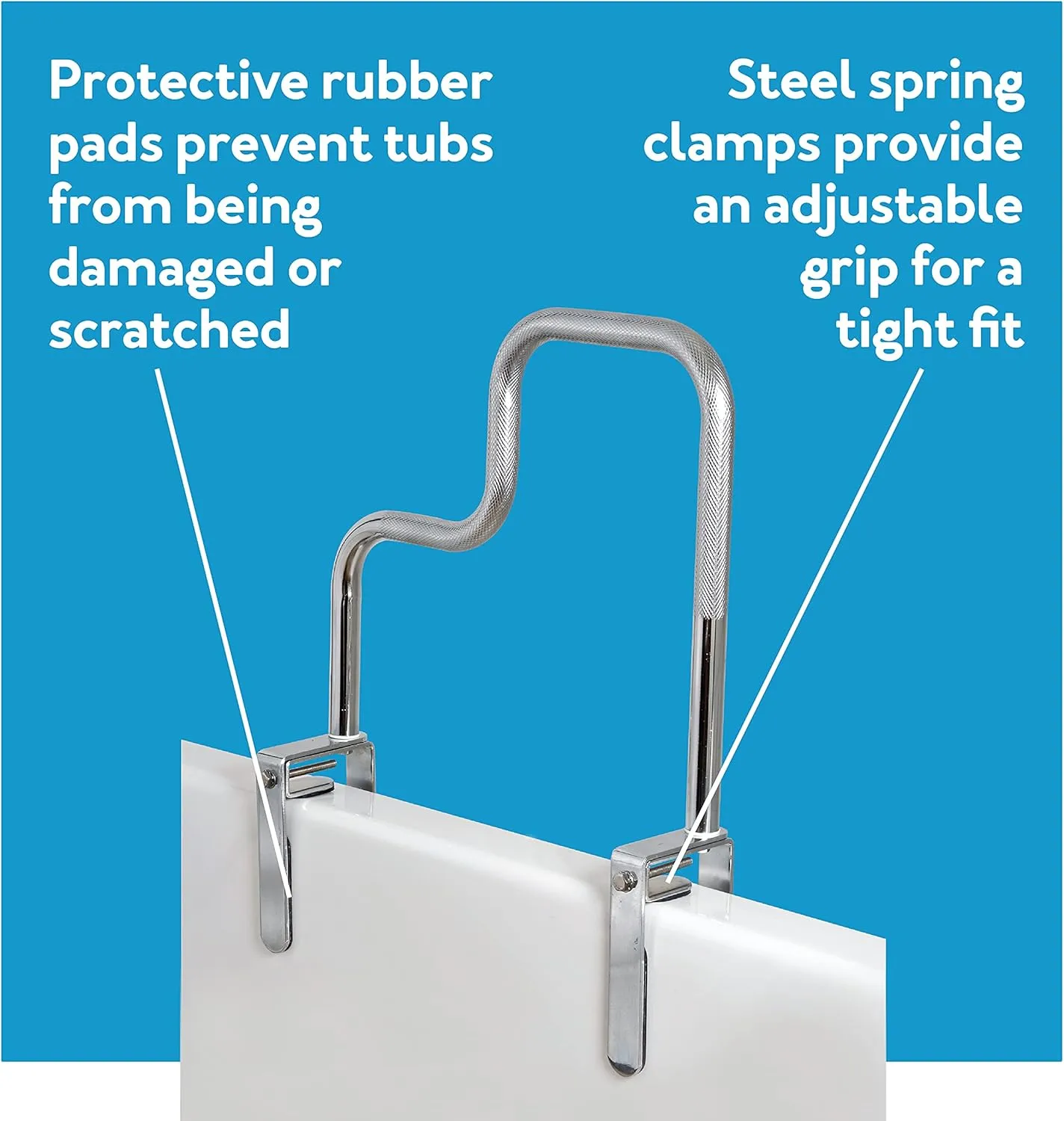 Carex Tri-Grip Bathtub Rail - Safety and Stability for Your Bathtub - Image 5