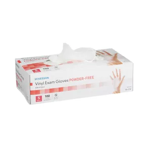 McKesson Clear Vinyl Exam Glove NonSterile Standard Cuff Length Smooth Gloves McKesson Clear Vinyl Exam Glove NonSterile Standard Cuff Length Smooth Gloves