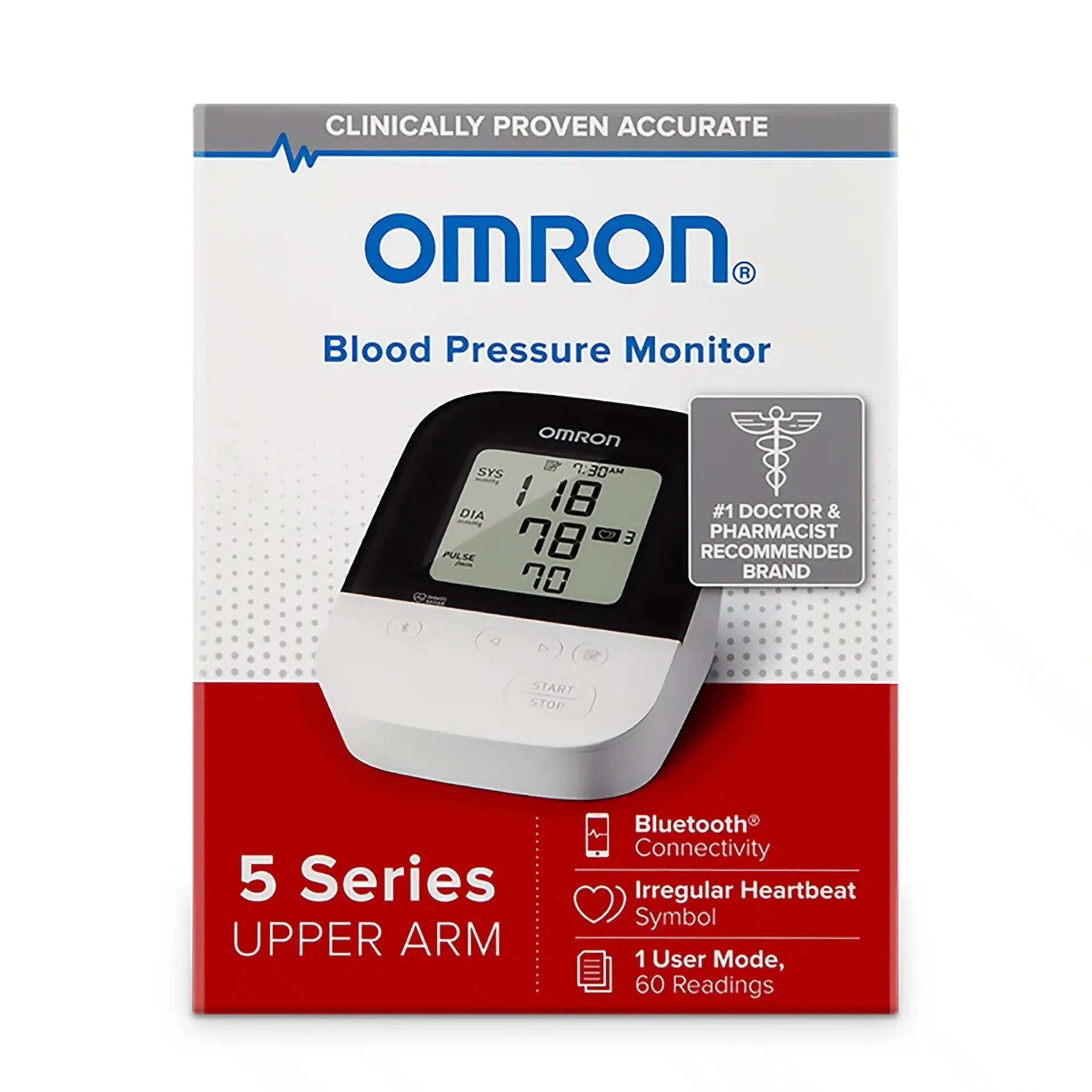 Omron 5 Series Wireless Upper Arm Digital Blood Pressure Monitor, Adult Nylon Cuff 9 - 17 in - Image 2