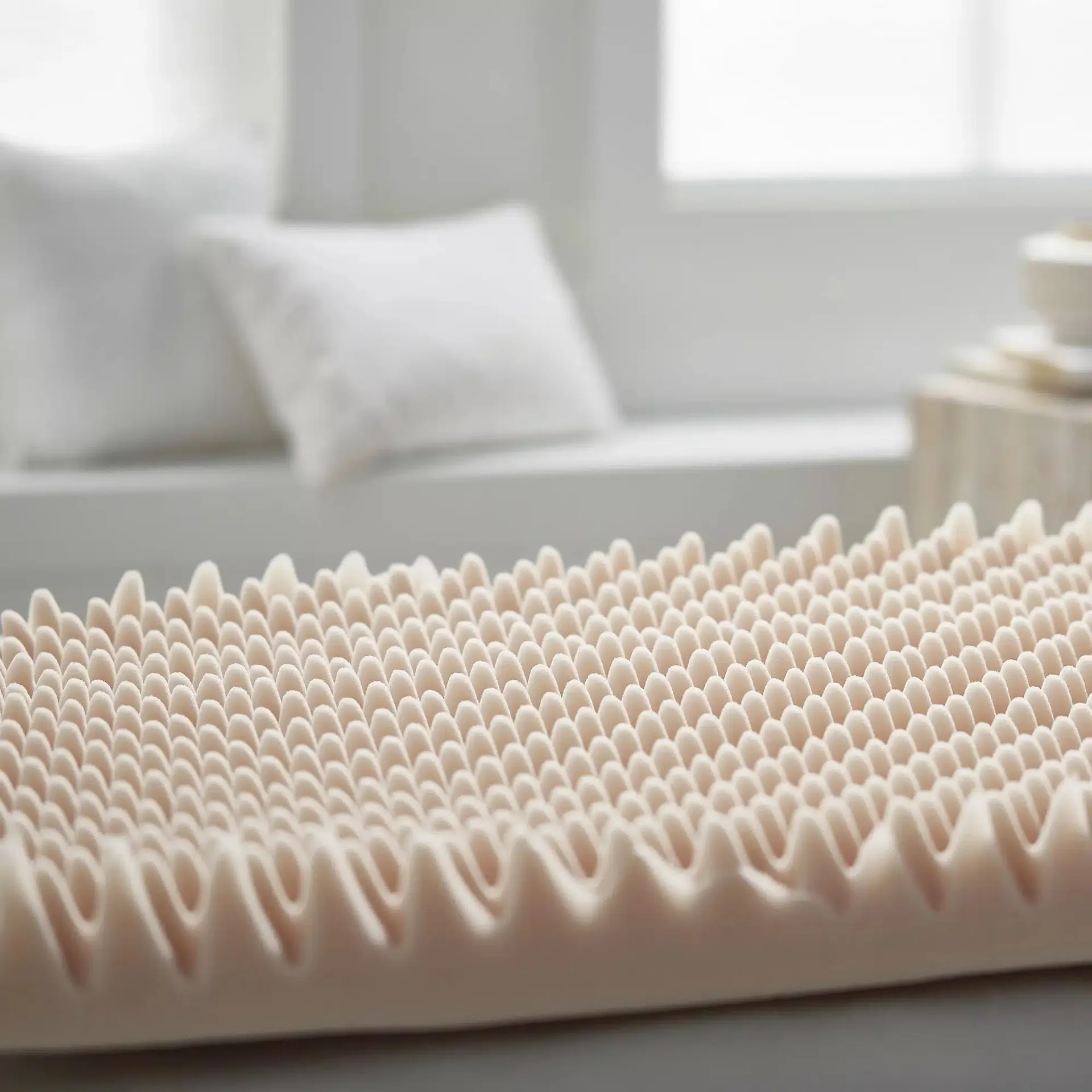 Span America Eggcrate Convoluted Mattress Overlay Beige - Image 3