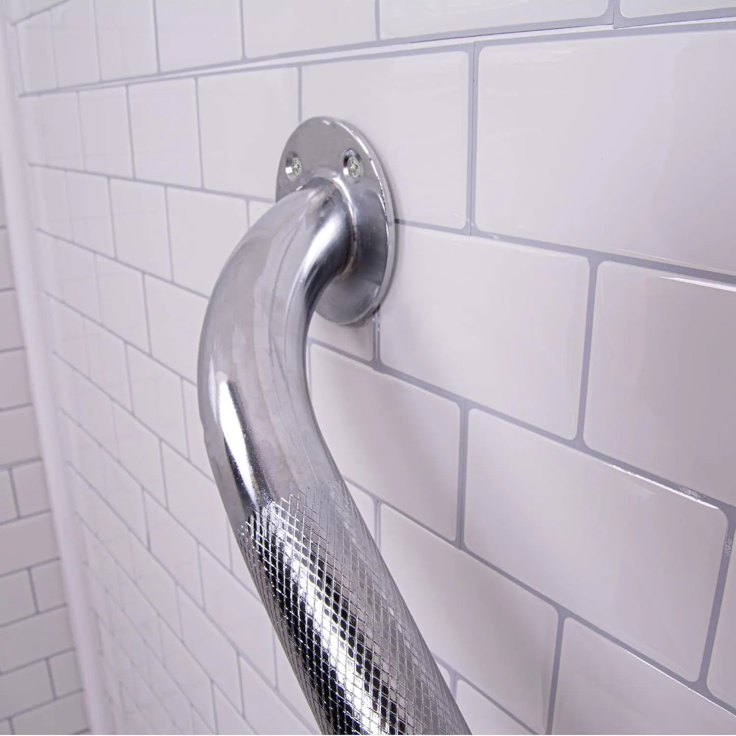 Carex Textured Wall Grab Bar for Bathtubs and Shower Safety - Image 2