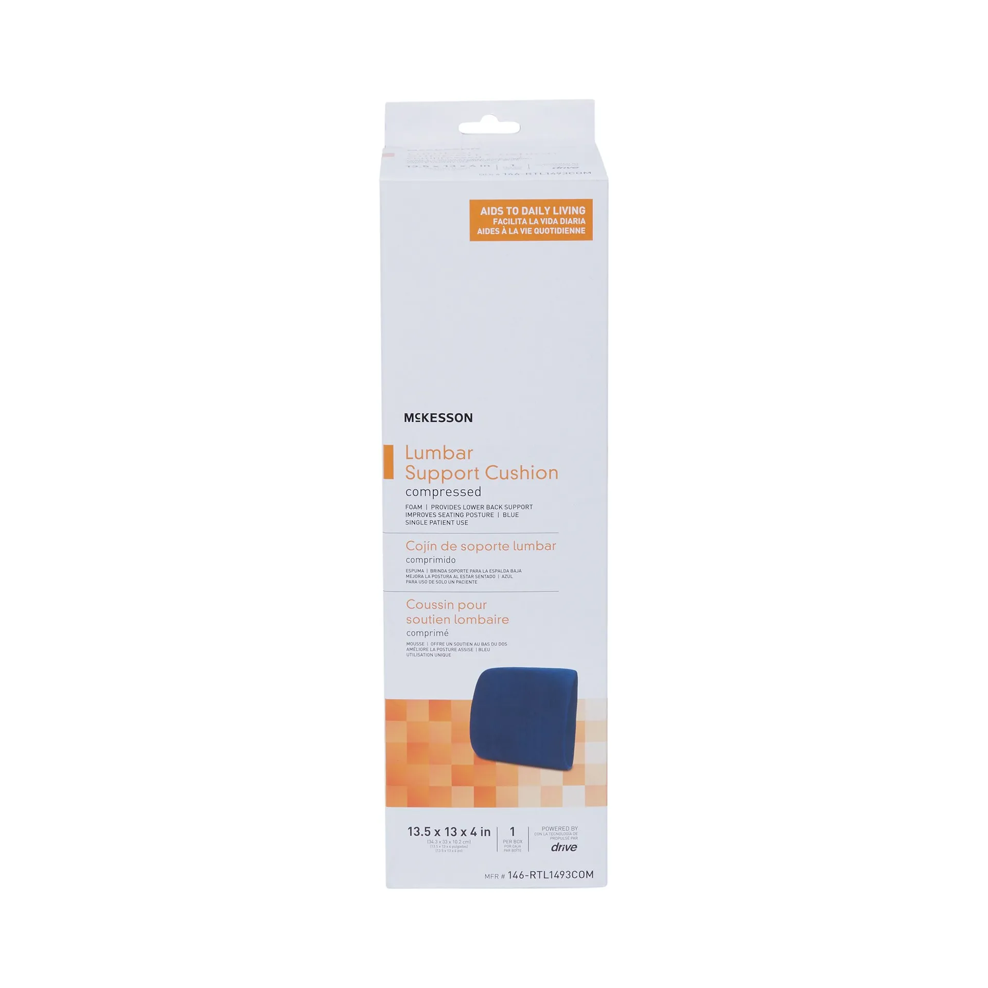 McKesson Compressed Lumbar Support Seat Cushion McKesson Compressed Lumbar Support Seat Cushion