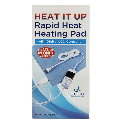 Blue Jay HEAT IT UP Rapid Heat Heating Pad 12"x24", Washable with Controller & Timer - Image 6