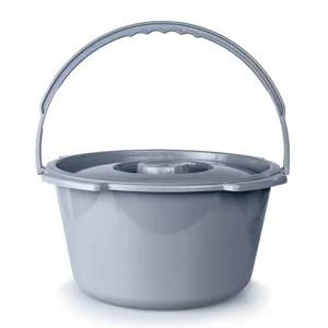 McKesson Commode Bucket With Metal Handle And Cover 7.5 Quart, Gray McKesson Commode Bucket With Metal Handle And Cover 7.5 Quart, Gray