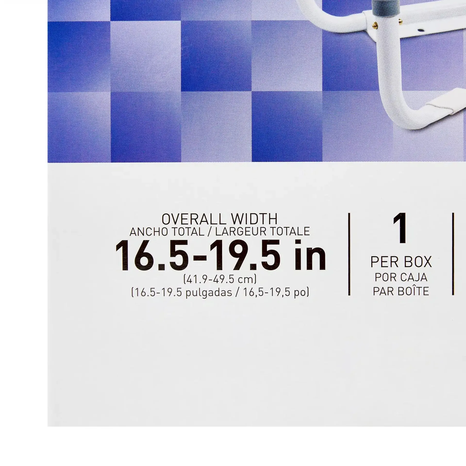 McKesson Toilet Safety Rail, White Steel, Width-Adjustable - Image 3