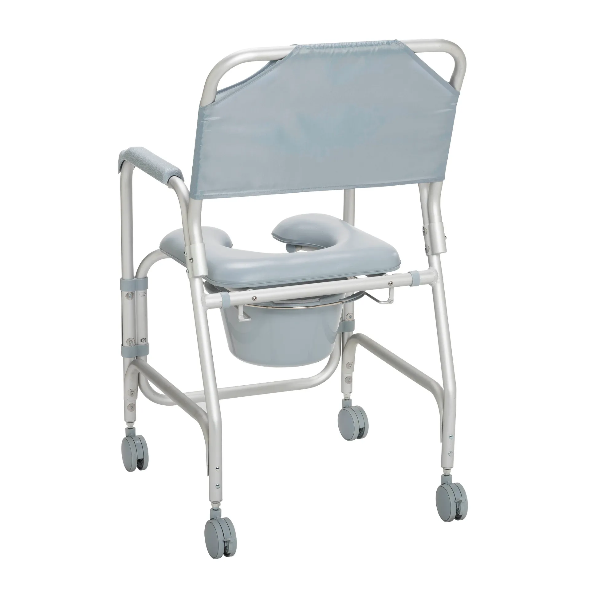 Drive Medical Lightweight Portable Shower Commode Chair with Casters - Image 4