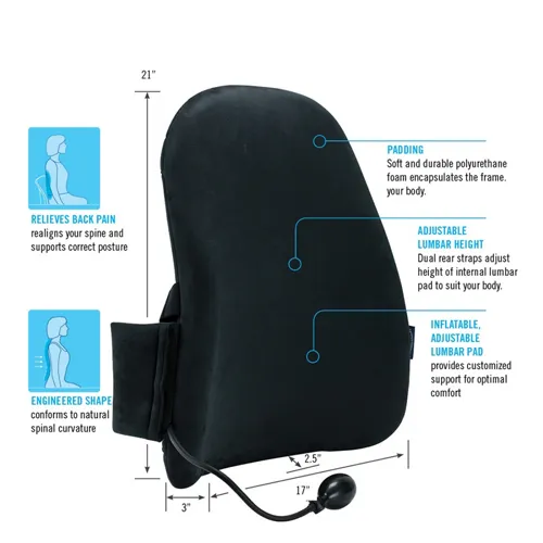 ObusForme CustomAIR Backrest Support with Adjustable Lumbar Support - Image 4